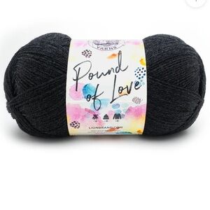 Lion Brand Pound of Love Yarn - Black